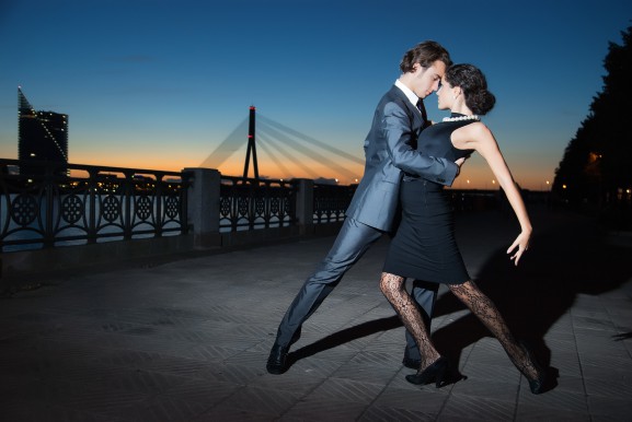 DanceTime Newsletter couple dancing at sunset