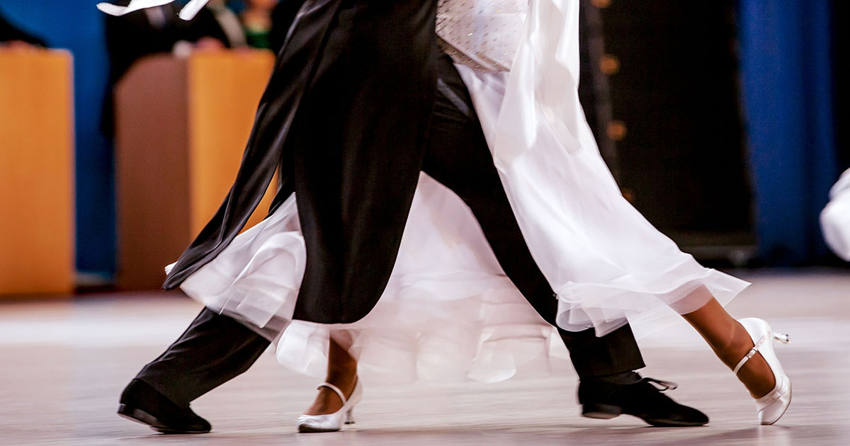 Waltz dancing couple