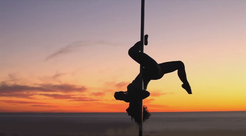 Pole dancing at sunset