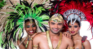 Brazilian samba dancers in costume